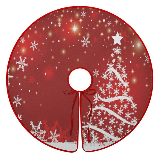 Red Christmas Tree Skirt 48-inch Class Style