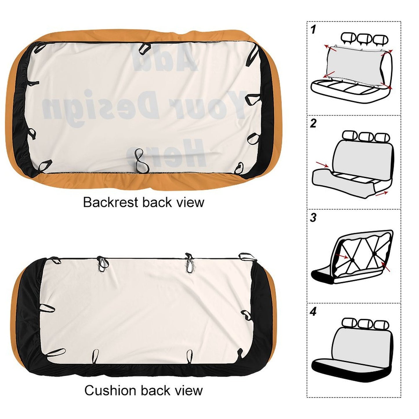 Custom Car Rear Seat Covers for Sedan Universal