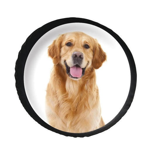 Shepherd Dog Printed Leather Tire Cover for Jeep Wrangler Trailer SUV Spare Tires