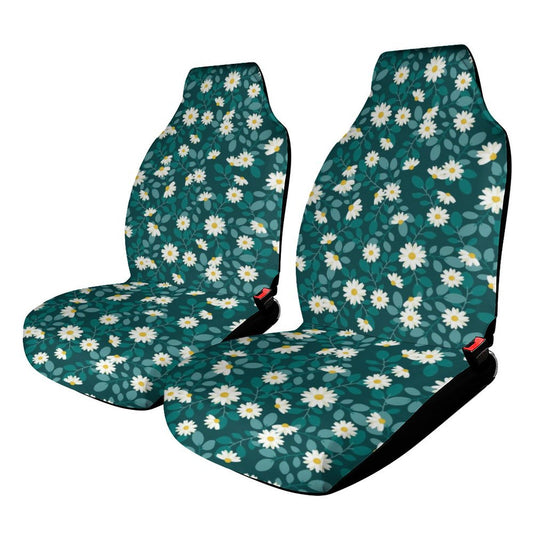 Daisy Flower Print Seat Covers for Cars Universal Size