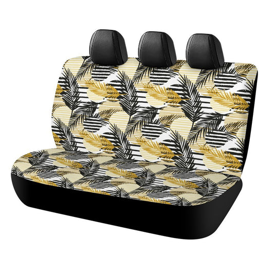 Tropical Palm Print Car Rear Seat Covers for Sedan Universal Size