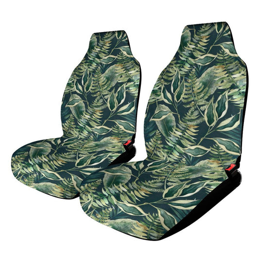 Tropical Leaves Print Seat Covers for Cars Universal Size